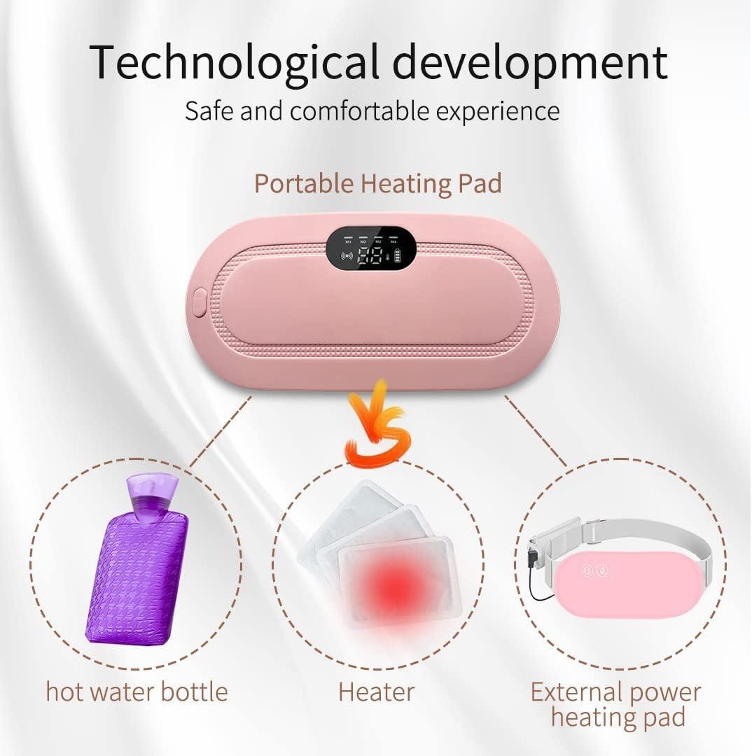 Period Pain Relief Device - Portable Cordless Heating Pad - Menstrual Heating Pad