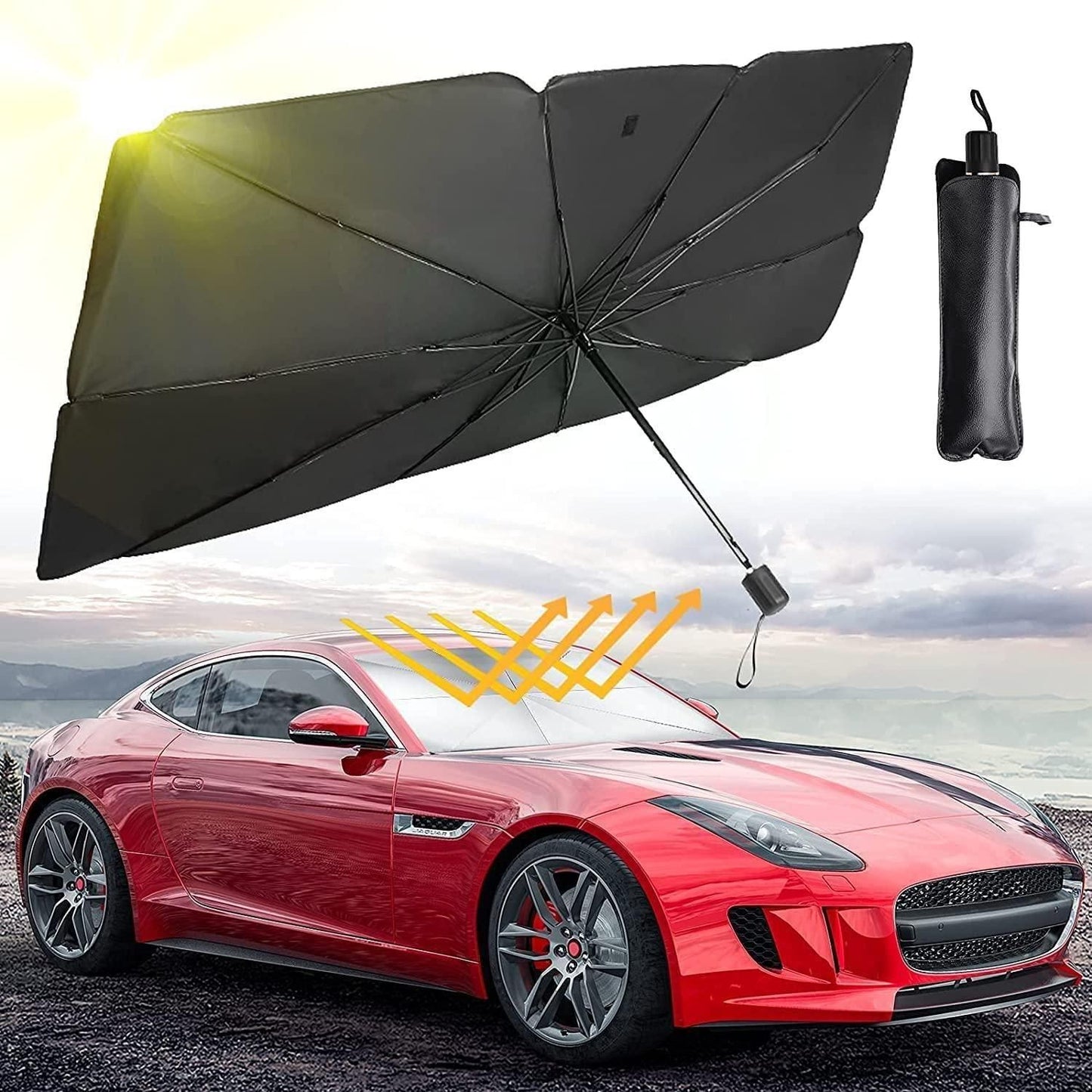 Car Windshield Sun Shade Umbrella | Instant Car Sun Shield